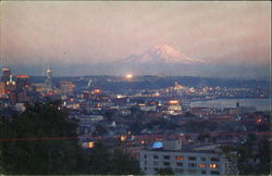 Sunset On Mount Rainier Seattle, WA Postcard Postcard