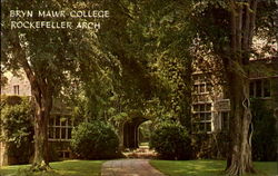 Bryn Mawr College Rockefeller Arch, Bryn Mawr College Pennsylvania Postcard Postcard