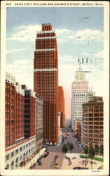 David Stott Building And Griswold Street Detroit, MI Postcard Postcard