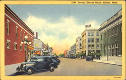 Second Avenue North Billings, MT Postcard Postcard