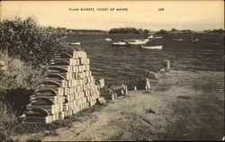 Clam Baskets Scenic, ME Postcard Postcard