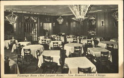 Flamingo Room New Bismarck Hotel Chicago, IL Postcard Postcard