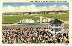 Horses Parading To Post Postcard