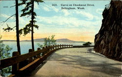 Curve On Chuckanut Drive Bellingham, WA Postcard Postcard