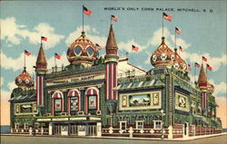 World's Only Corn Palace Postcard