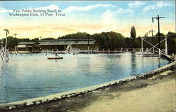 Free Public Bathing Beach, Washington Park Postcard