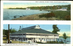 Boat Landing, Midway Park Postcard