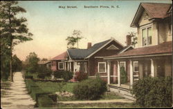 May Street Southern Pines, NC Postcard Postcard