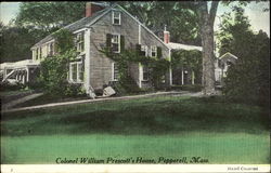 Colonel William Prescott's House Pepperell, MA Postcard Postcard