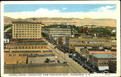 Looking East From Franciscan Hotel, Central Avenue Postcard