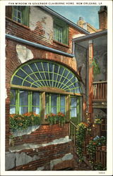 Fan Window In Governor Claiborne Home Postcard