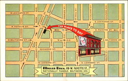 Miller Bros, 119 W. Fayette Street Postcard