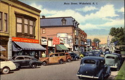 Main Street Wakefield, RI Postcard Postcard