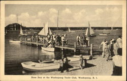 Race Day At The Weekapaug Yacht Club Rhode Island Postcard Postcard