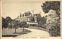 Residence Of Mr. John T. Spencer Newport, RI Postcard Postcard