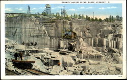 Granite Quarry Scene Postcard