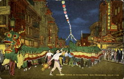 Dragon Dance In Chinatown San Francisco, CA Postcard Postcard