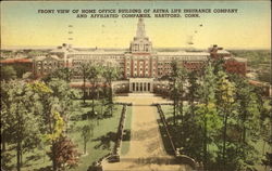 Front View Of Home Office Building Of Aetna Life Insurance Company Postcard