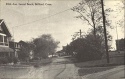 Fifth Ave. Laurel Beach Milford, CT Postcard Postcard