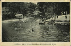 American Legion Swimming Pool And Park Postcard