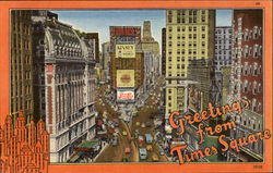 Greetings From Times Square Postcard