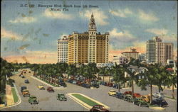 Biscayne Blvd, South from 5th Street Miami, FL Postcard Postcard