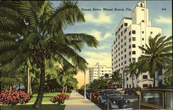 Ocean Drive Miami Beach, FL Postcard Postcard