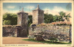 Old City Gates St. Augustine, FL Postcard Postcard