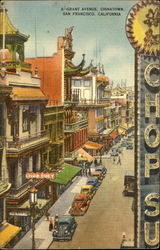 Grant Avenue Chinatown Postcard