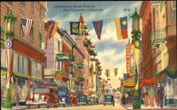 Chinatown, Grant Avenue San Francisco, CA Postcard Postcard