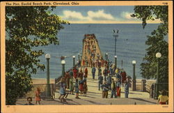 The Pier, Euclid Beach Park Cleveland, OH Postcard Postcard