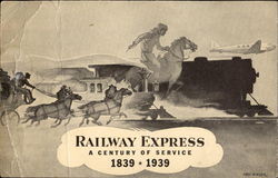 Railway Express Trains, Railroad Postcard Postcard