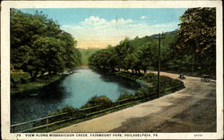 View Along Wissahickon Creek, Fairmount Park Postcard