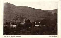 View Of Hill Back Of Cemetery Buckland, MA Postcard Postcard