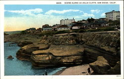 Scene Along La Jolla Cliffs Postcard