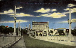 Bridge Of Lions At Twilight St. Augustine, FL Postcard Postcard