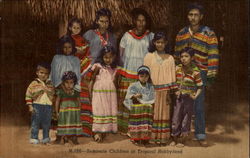 Seminole Children At Tropical Hobbyland Native Americana Postcard Postcard