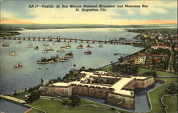 Castillo De San Marcos National Monument And Matanzas Bay St. Augustine, FL Postcard Postcard