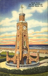 Clock Tower, Broadwalk Daytona Beach, FL Postcard Postcard