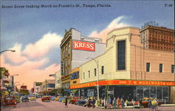 Street Scene Looking North, Franklin St Tampa, FL Postcard Postcard