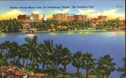 Skyline Across Mirror Lake St. Petersburg, FL Postcard Postcard