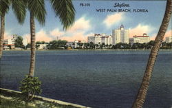 Skyline West Palm Beach Postcard