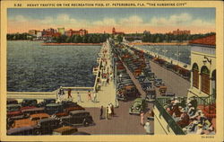 Heavy Traffic On The Recreation Pier Postcard