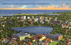 Aerial View Of The Heart Of St. Petersburg Florida Postcard Postcard