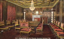 Dining Room Of John Ringling Mansion Sarasota, FL Postcard Postcard