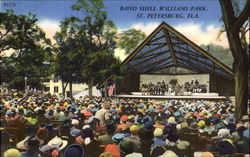 Band Shell Williams Park Postcard