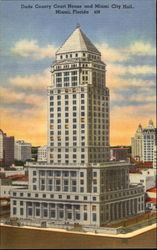 Dade County Court House And Miami City Hall Postcard