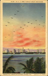 8Th U. S. Army Pursuit Group Over Miami Florida Postcard Postcard