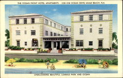 The Ocean Front Hotel Apartments, 1230-1238 Ocean Drive Miami Beach, FL Postcard Postcard