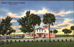 Venice Public Beach House Florida Postcard Postcard